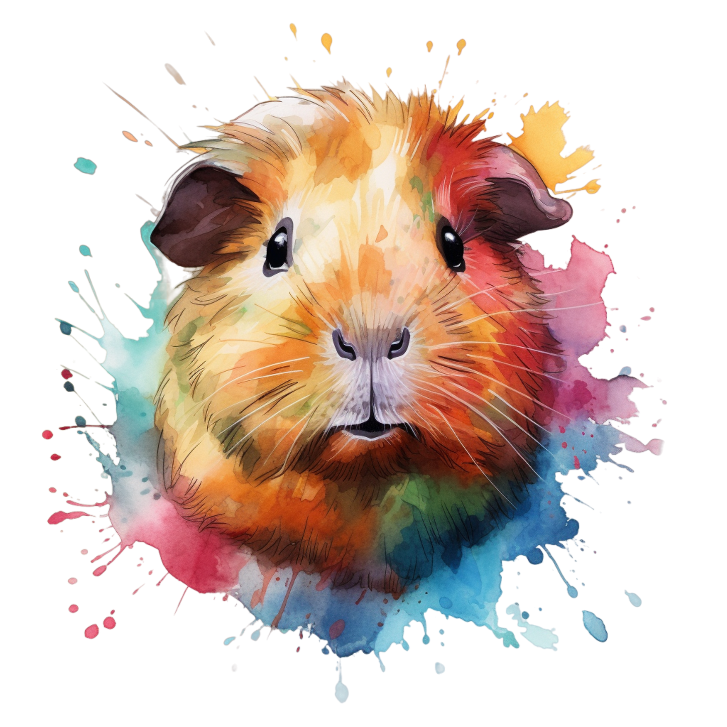 T-shirt cavia verfspat, kind