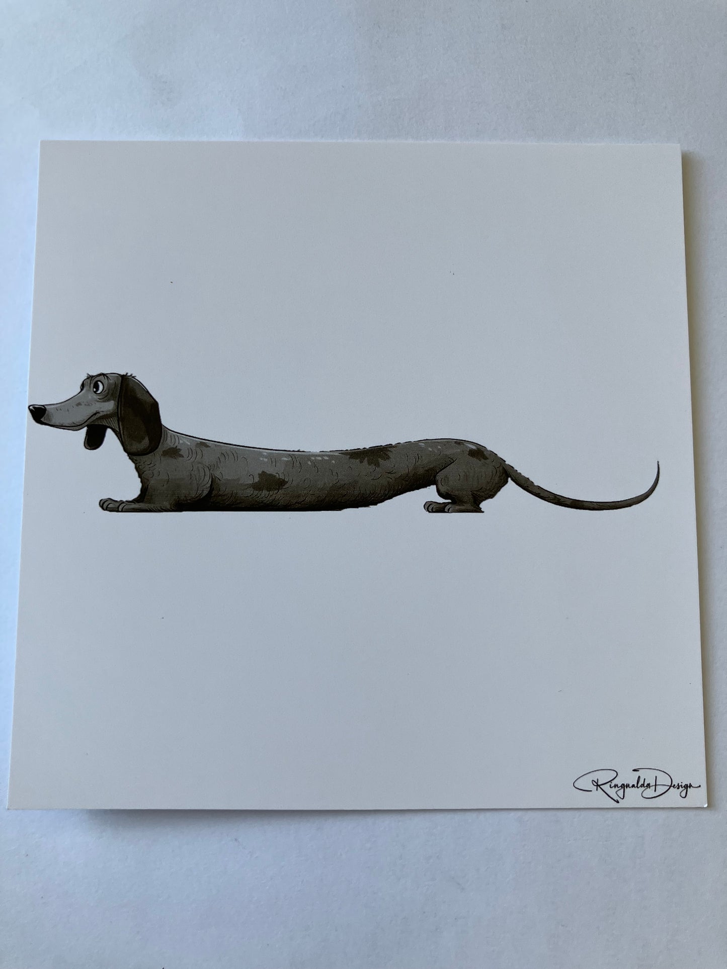 Kaart met hond - hotdog