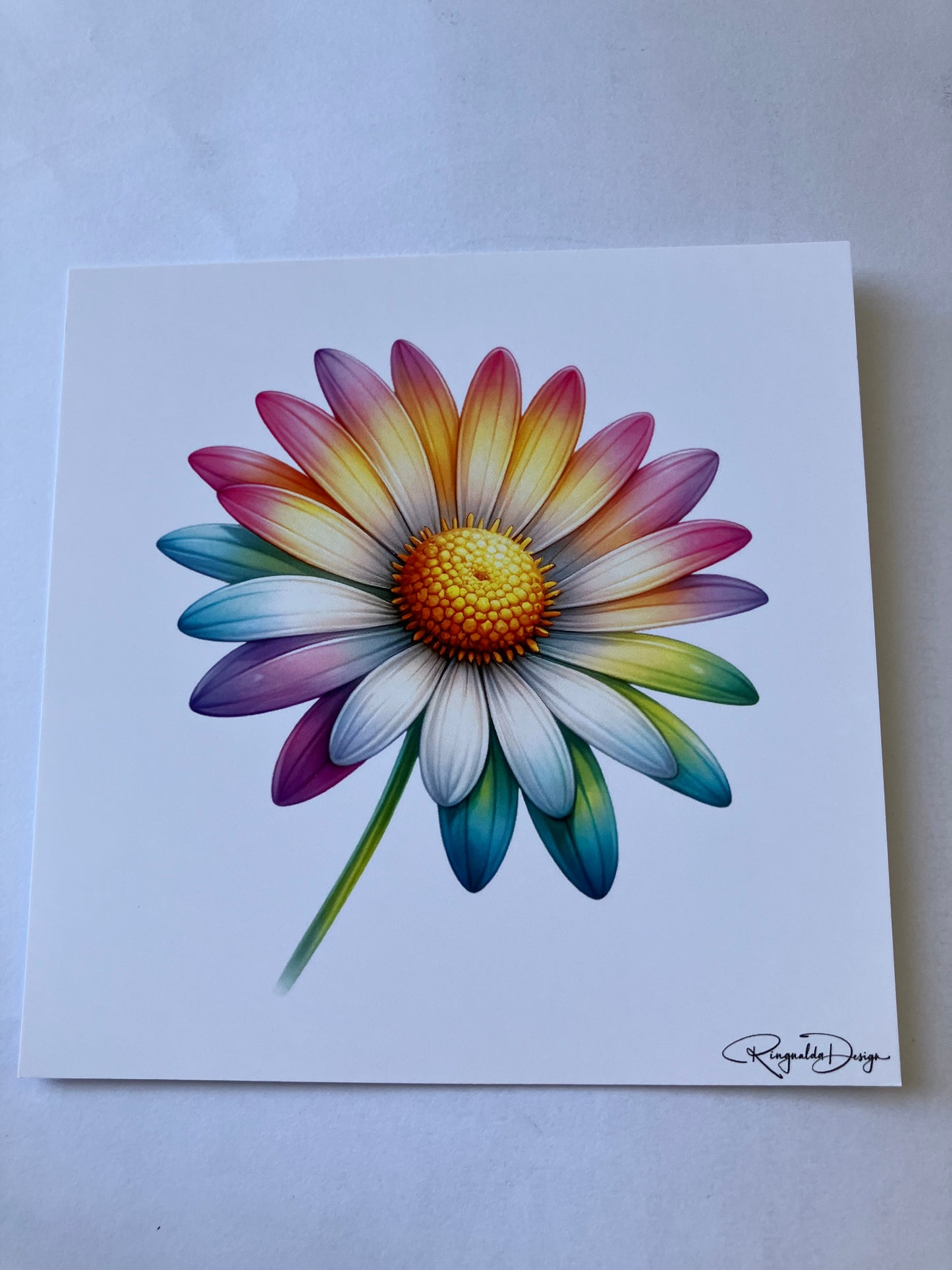 Kaart met bloemen - fleurige bloem