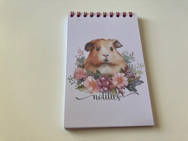 Notitieblokje cavia ~ cavia bloemen