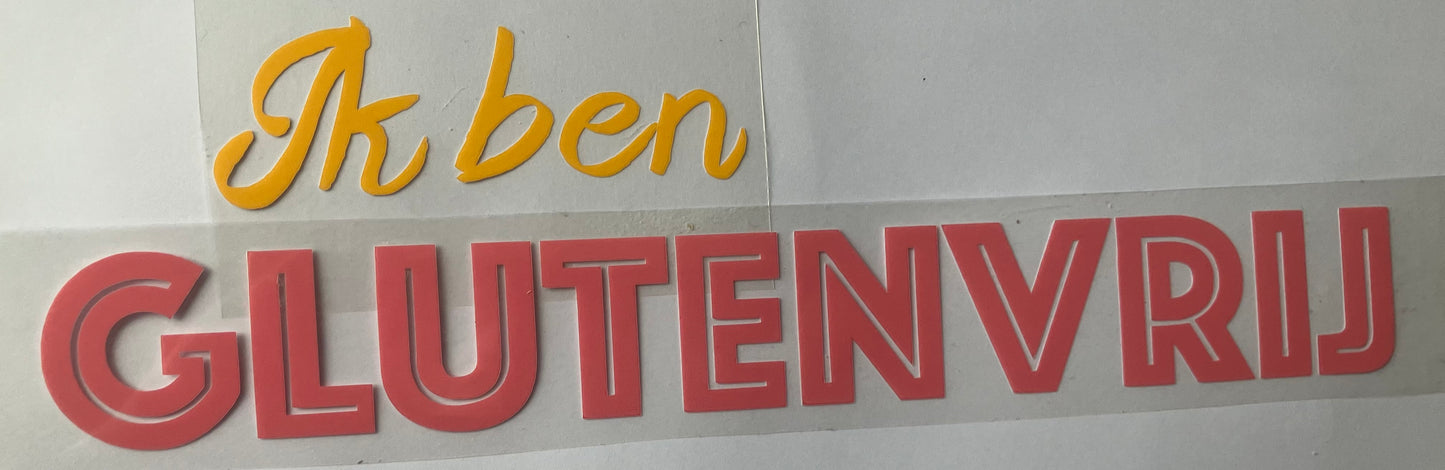 Textiel tekst ~ Ik ben Glutenvrij