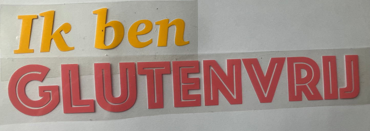 Textiel tekst ~ Ik ben Glutenvrij