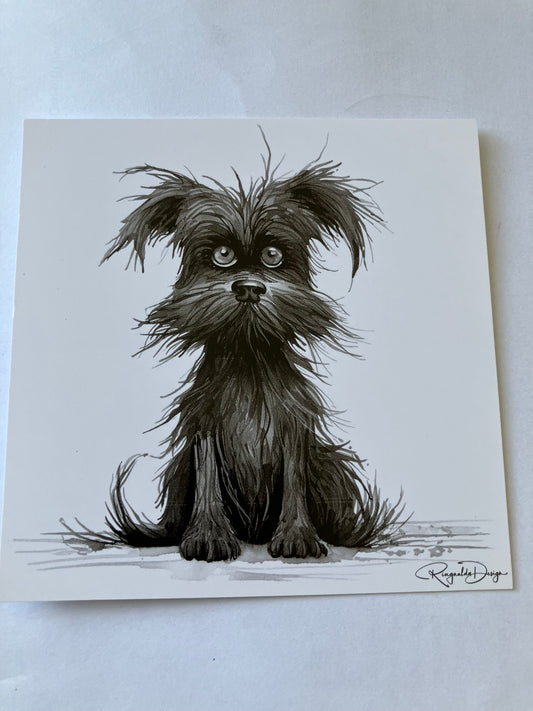 Kaart met hond - slodderhond
