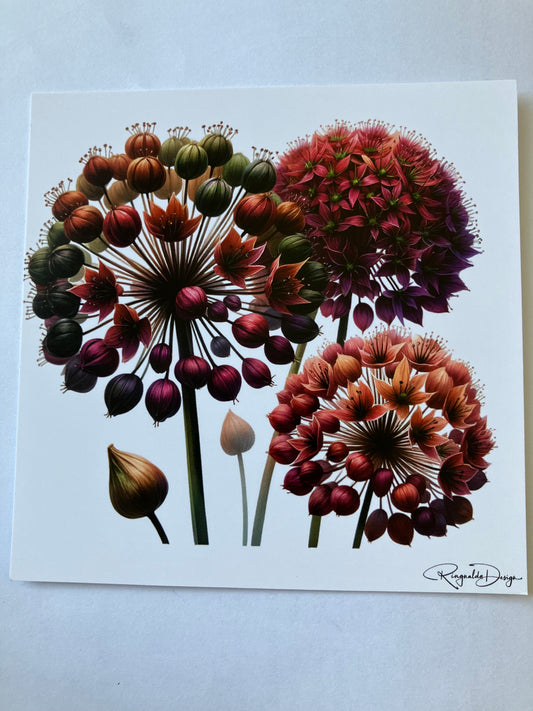 Kaart met bloemen - blaasbloem