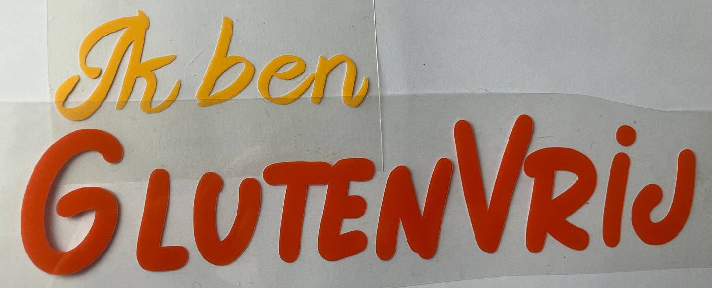 Textiel tekst ~ Ik ben Glutenvrij
