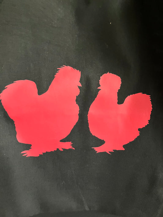 Linnen tas Zijdehoen rood