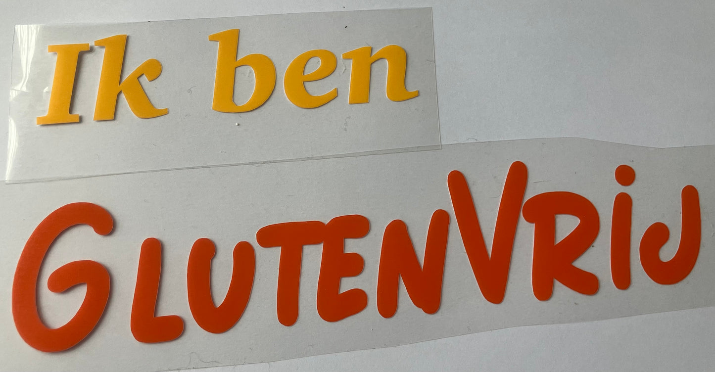 Textiel tekst ~ Ik ben Glutenvrij