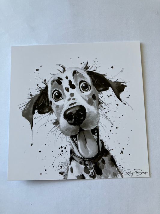 Kaart met hond - onschuldig