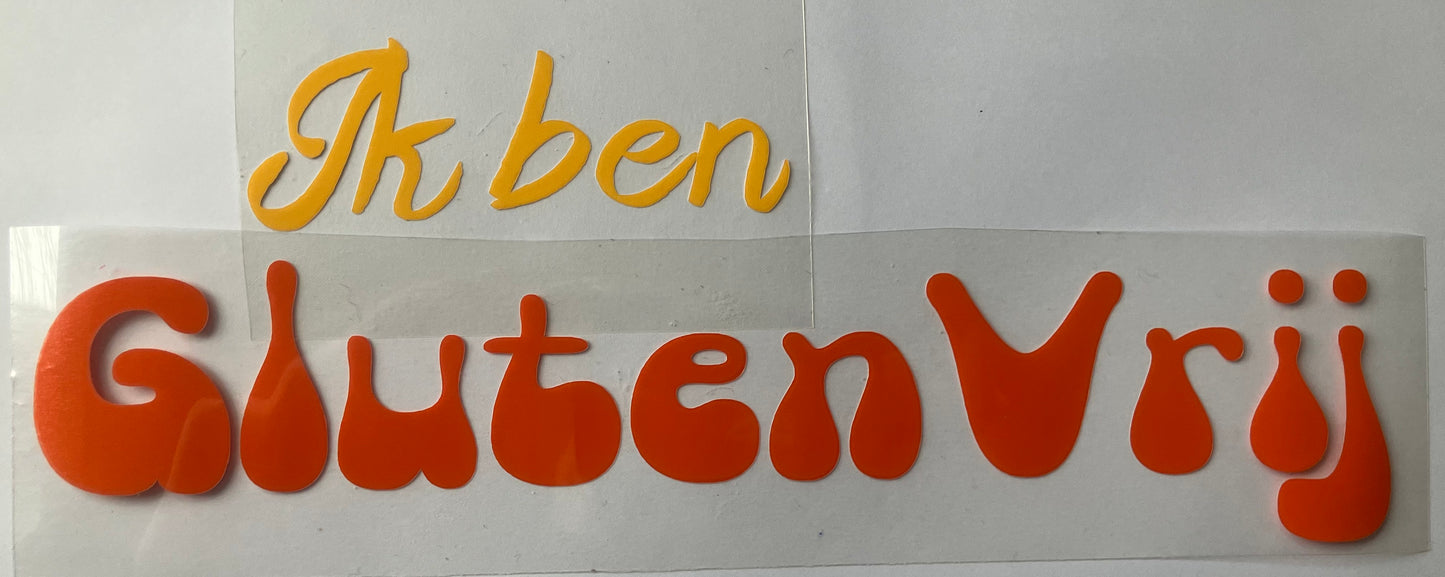 Textiel tekst ~ Ik ben Glutenvrij