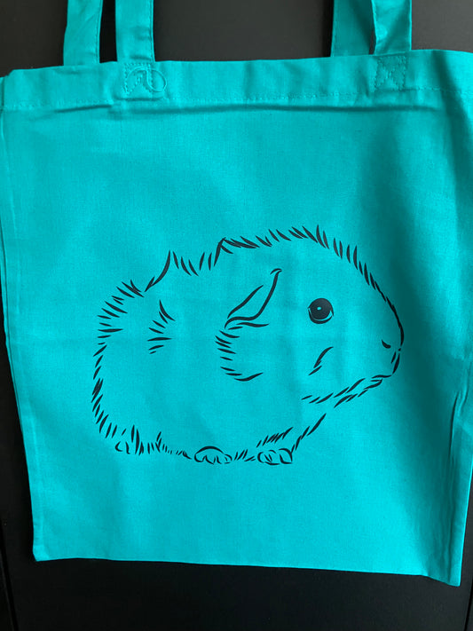 Leinentasche mit Meerschweinchen-Aufdruck
