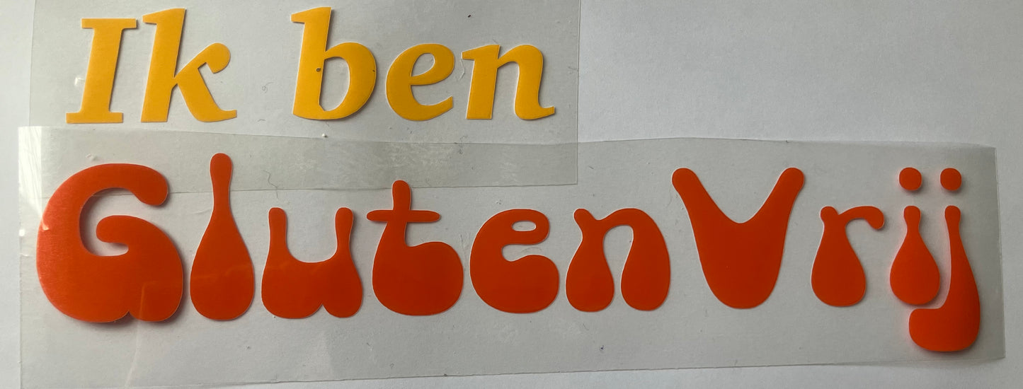 Textiel tekst ~ Ik ben Glutenvrij
