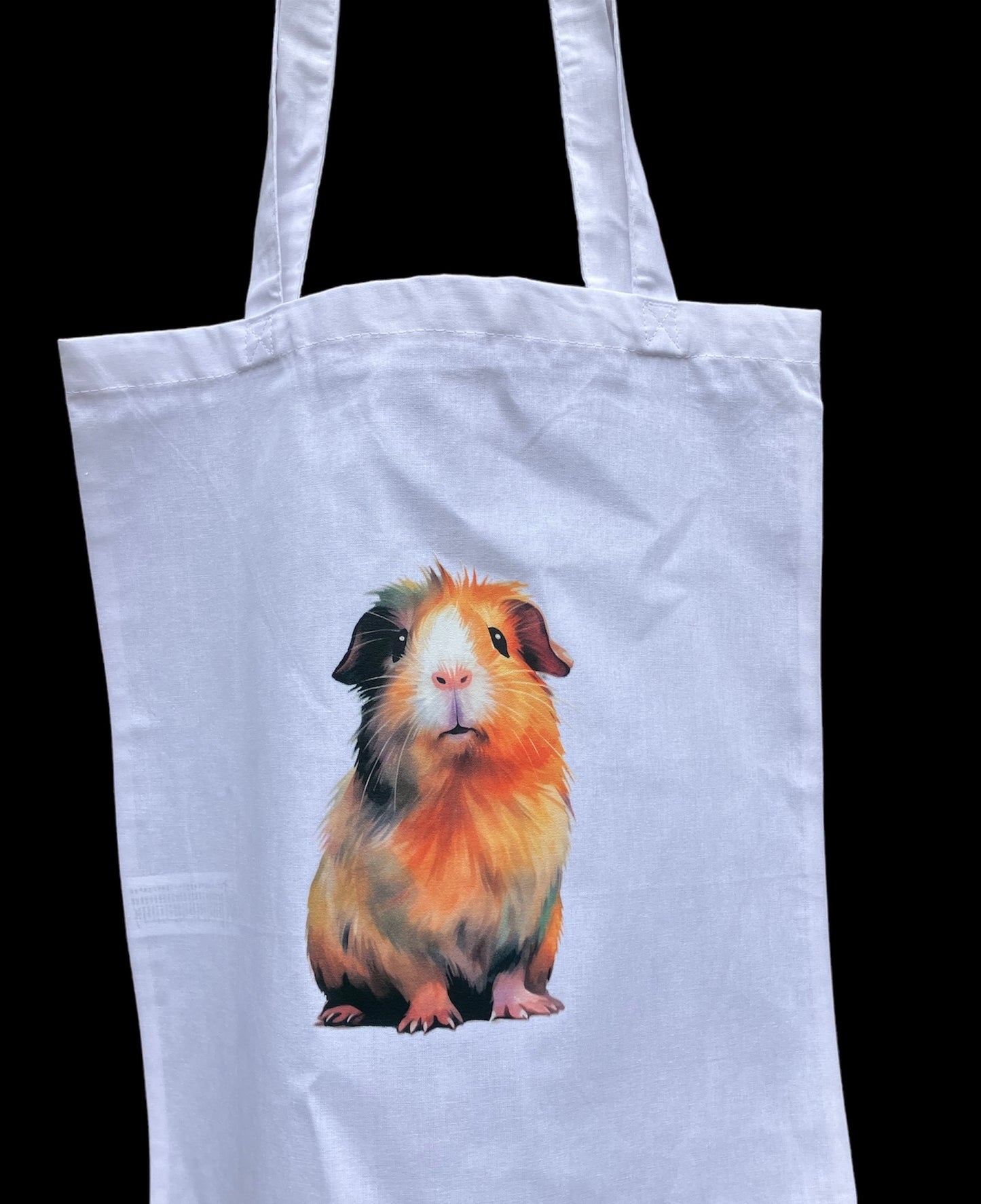 Leinentasche mit Meerschweinchen-Aufdruck