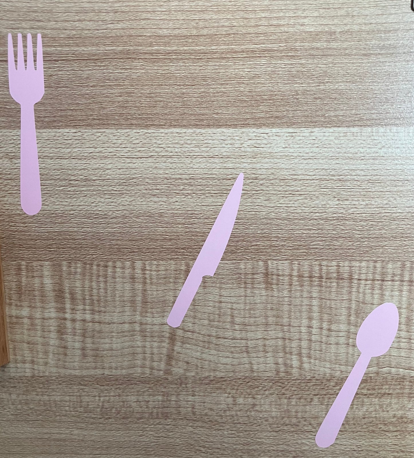 Stickerset Kinderstoel ~ Bestek
