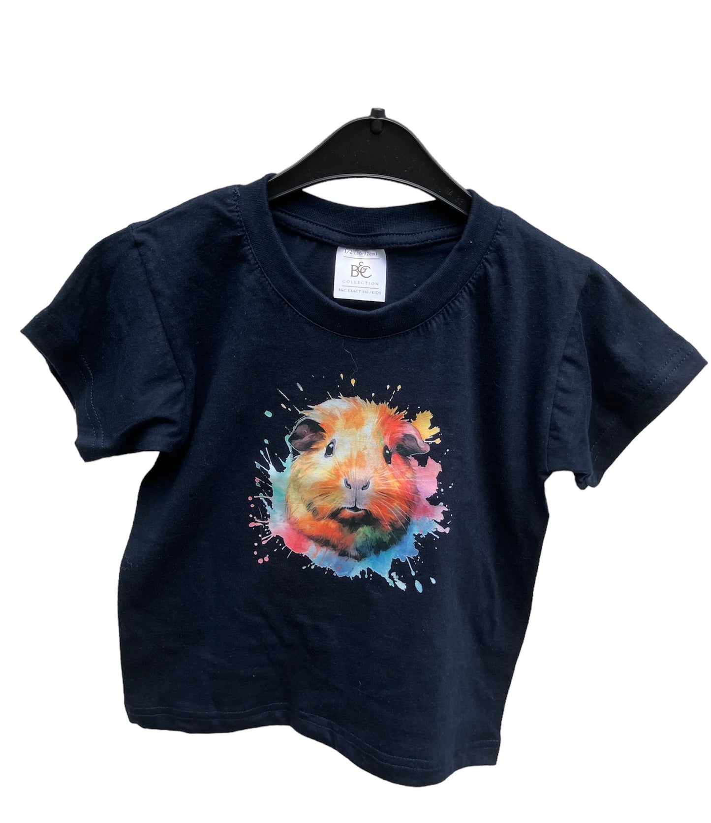 T-shirt cavia met verfspat, kind