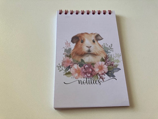 Notitieblokje cavia ~ cavia bloemen